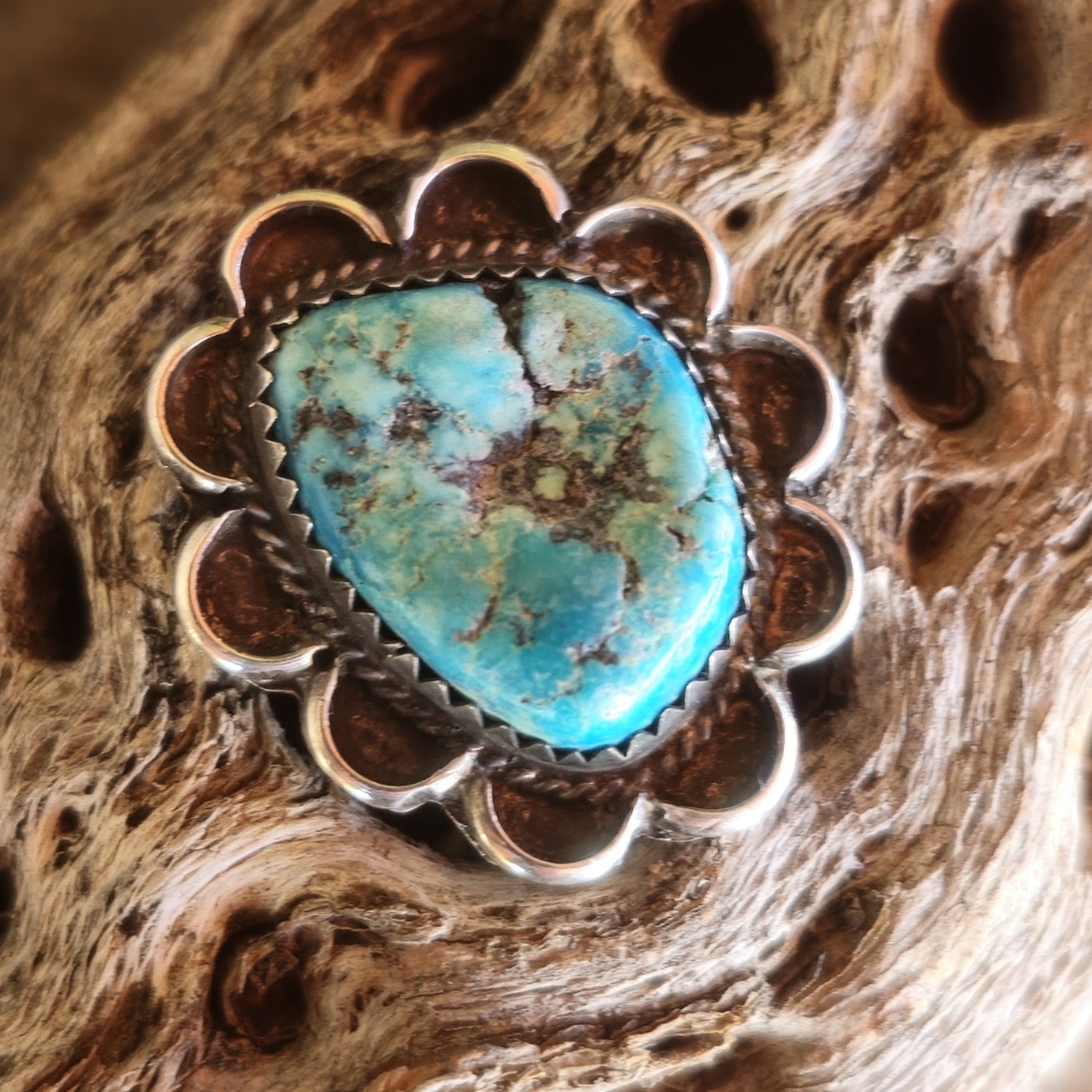 Sterling Silver Vintage TURQUOISE ring - Picture 15 of 17